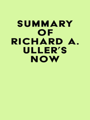 cover image of Summary of Richard A. Muller's Now